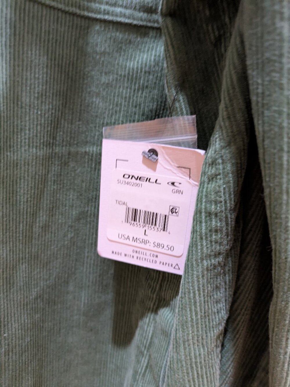 O'Neal green cordory
